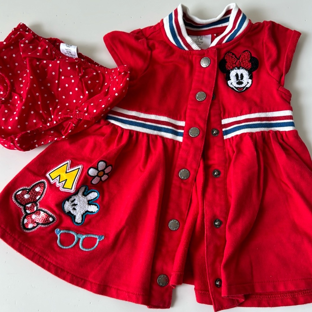 Disney 9-12 month Minnie dress (with bloomers)